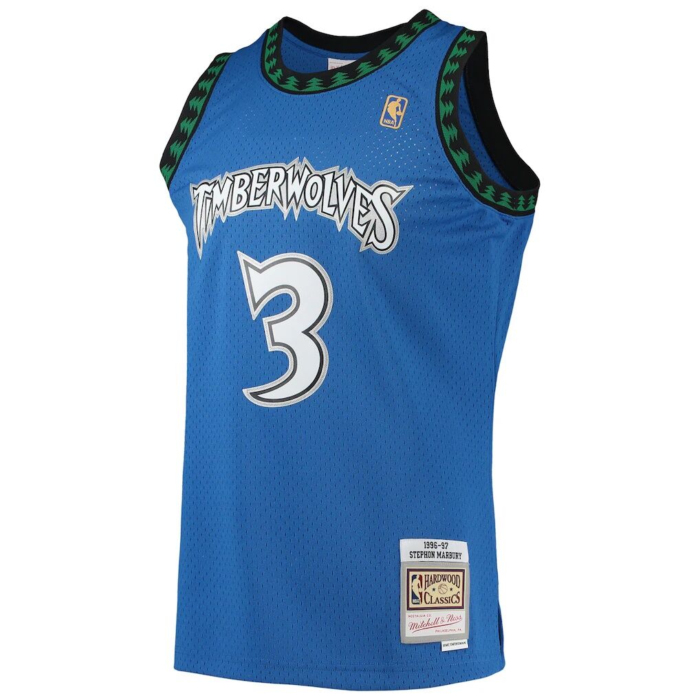 Stephon Marbury Minnesota Timberwolves Mitchell & Ness 1996/97 Hardwood Classics Swingman Jersey