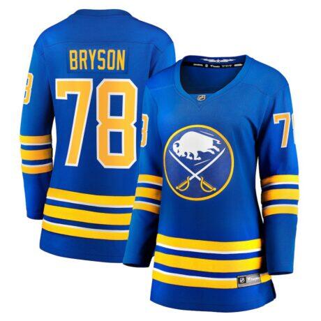 Jacob Bryson Buffalo Sabres Fanatics Women's Home Breakaway Player Jersey - - Front View
