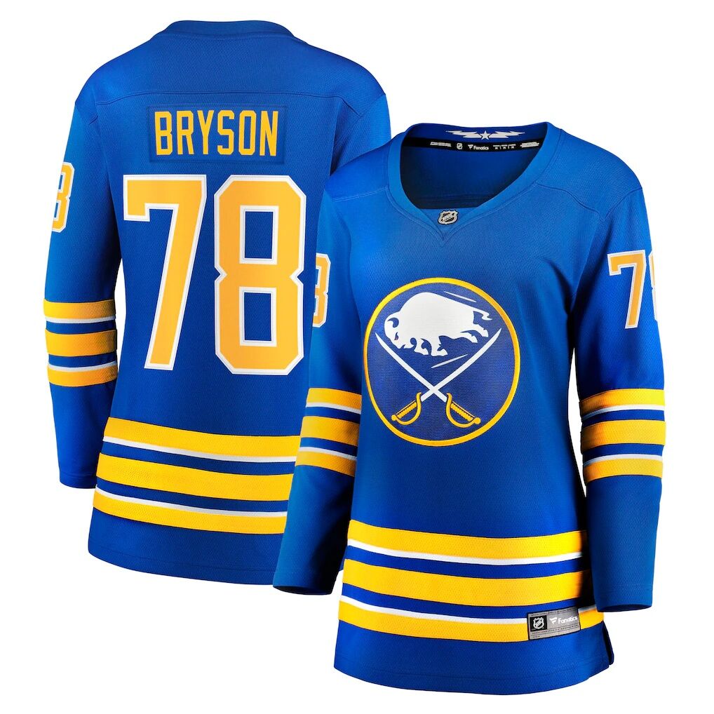 Jacob Bryson Buffalo Sabres Fanatics Women’s Home Breakaway Player Jersey – Royal