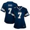 Trevon Diggs Dallas Cowboys Nike Girls Youth Game Jersey - Navy - Front View