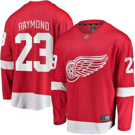Lucas Raymond Detroit Red Wings Fashion7 Home Breakaway Player Jersey - Red - Front View