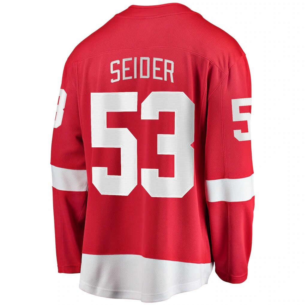 Moritz Seider Detroit Red Wings Fashion7 Home Breakaway Player Jersey