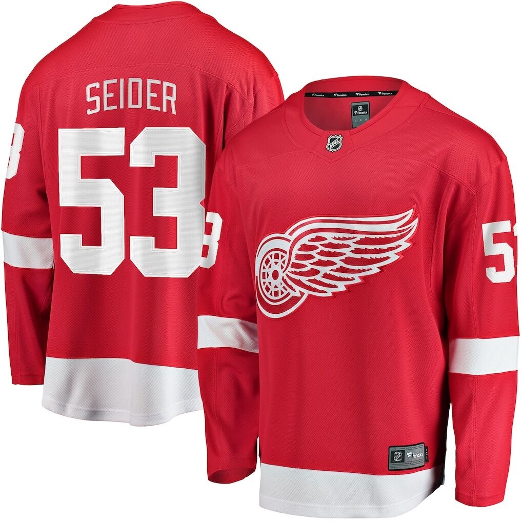 Moritz Seider Detroit Red Wings Fashion7 Home Breakaway Player Jersey