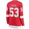 Moritz Seider Detroit Red Wings Fashion7 Women's Home Breakaway Player Jersey - Red - Detail View