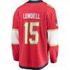 Anton Lundell Florida Panthers Fashion7 Home Breakaway Player Jersey - Red - Detail View