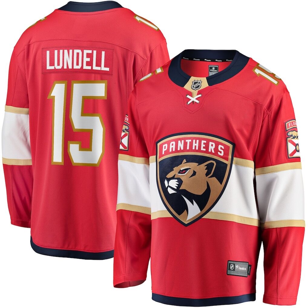 Anton Lundell Florida Panthers Fashion7 Home Breakaway Player Jersey