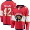 Gustav Forsling Florida Panthers Fashion7 Home Breakaway Player Jersey - Red - Front View