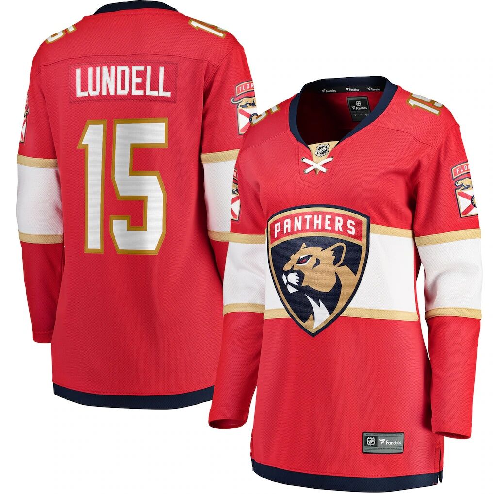 Anton Lundell Florida Panthers Fashion7 Women's Home Breakaway Player Jersey