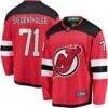 Jonas Siegenthaler New Jersey Devils Fashion7 Home Breakaway Player Jersey - Red - Front View