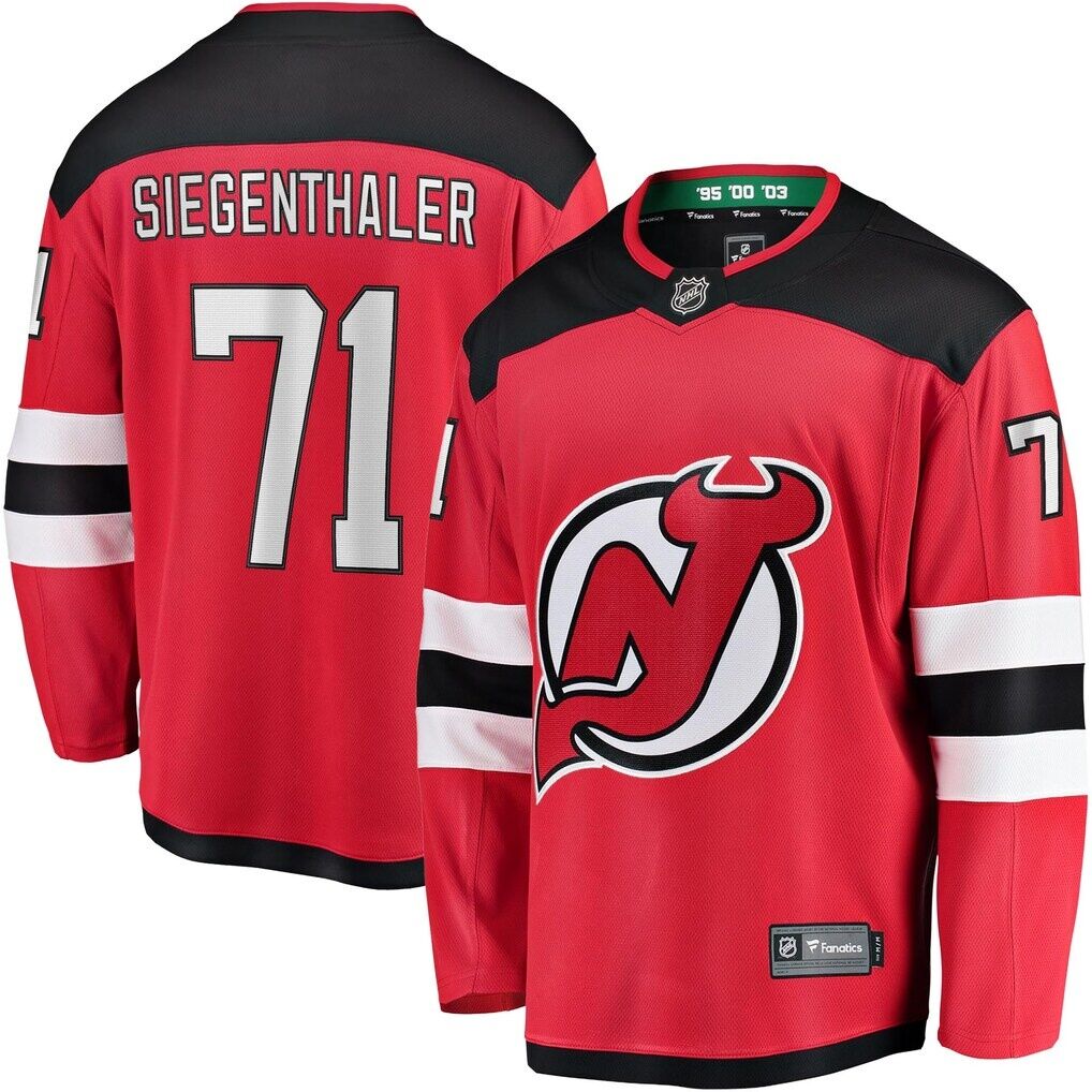 Jonas Siegenthaler New Jersey Devils Fashion7 Home Breakaway Player Jersey