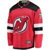 Jonas Siegenthaler New Jersey Devils Fashion7 Home Breakaway Player Jersey - Red - Side View
