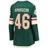 Jared Spurgeon Minnesota Wild Women's Home Breakaway Player Jersey - Green - Detail View