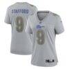 Matthew Stafford Los Angeles Rams Nike Women's Atmosphere Fashion Game Jersey - Gray - Front View