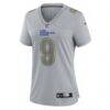 Matthew Stafford Los Angeles Rams Nike Women's Atmosphere Fashion Game Jersey - Gray - Side View