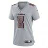 Kyle Pitts Atlanta Falcons Nike Women's Atmosphere Fashion Game Jersey - Gray - Side View