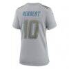 Justin Herbert Los Angeles Chargers Nike Women's Atmosphere Fashion Game Jersey - Gray - Detail View