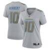 Justin Herbert Los Angeles Chargers Nike Women's Atmosphere Fashion Game Jersey - Gray - Front View