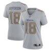 Justin Jefferson Minnesota Vikings Nike Women's Atmosphere Fashion Game Jersey - Gray - Front View