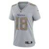 Justin Jefferson Minnesota Vikings Nike Women's Atmosphere Fashion Game Jersey - Gray - Side View