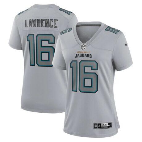 Trevor Lawrence Jacksonville Jaguars Nike Women's Atmosphere Fashion Game Jersey - Gray - Front View