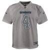 Dak Prescott Dallas Cowboys Nike Youth Atmosphere Game Jersey - Gray - Side View
