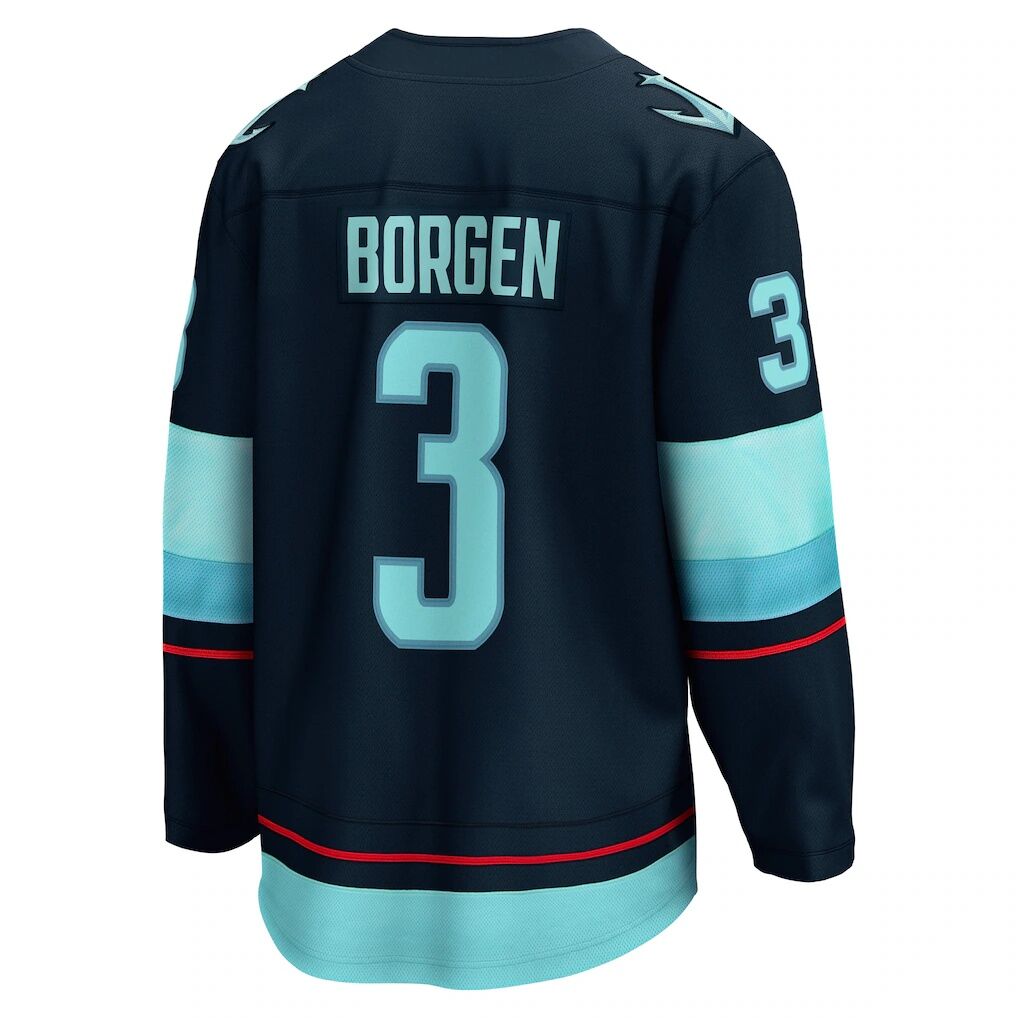 Will Borgen Seattle Kraken Fashion7 Home Breakaway Player Jersey - Deep Sea Blue