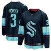 Will Borgen Seattle Kraken Fashion7 Home Breakaway Player Jersey - - Front View
