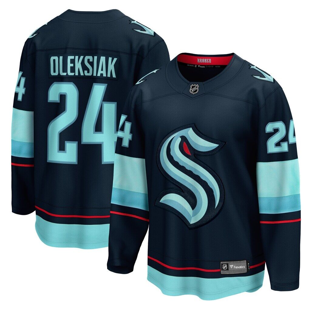 Jamie Oleksiak Seattle Kraken Fashion7 Home Breakaway Player Jersey - Deep Sea Blue
