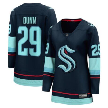 Vince Dunn Seattle Kraken Fashion7 Women's Home Breakaway Player Jersey - - Front View