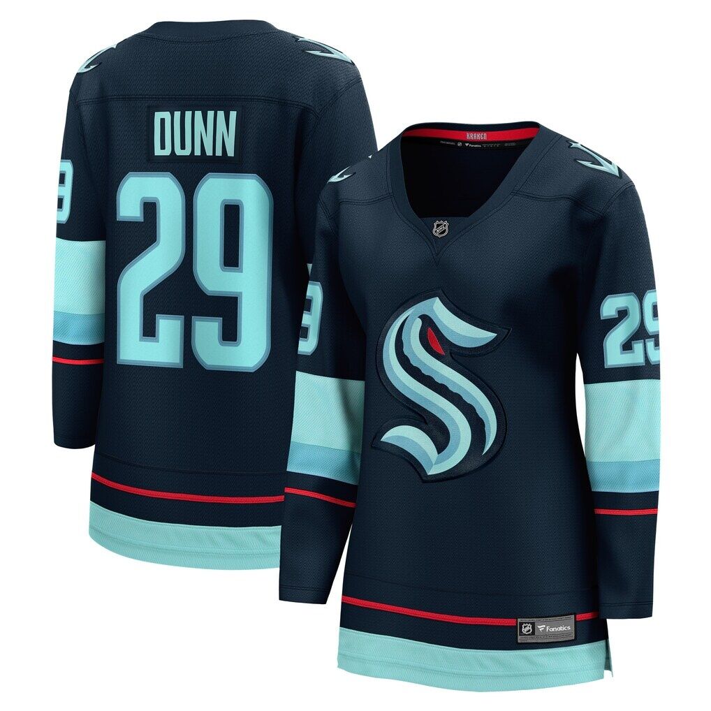 Vince Dunn Seattle Kraken Fashion7 Women's Home Breakaway Player Jersey - Deep Sea Blue