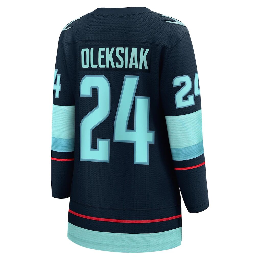 Jamie Oleksiak Seattle Kraken Fashion7 Women's Home Breakaway Player Jersey - Deep Sea Blue