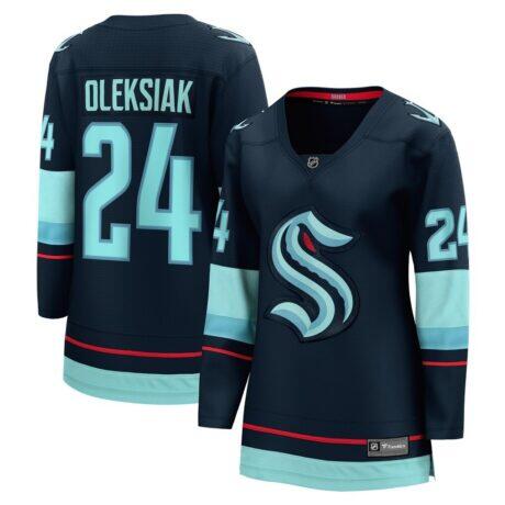 Jamie Oleksiak Seattle Kraken Fashion7 Women's Home Breakaway Player Jersey - - Front View