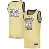 #22 Georgia Tech Yellow Jackets adidas Swingman Jersey - Gold - Front View