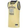 #22 Georgia Tech Yellow Jackets adidas Swingman Jersey - Gold - Side View