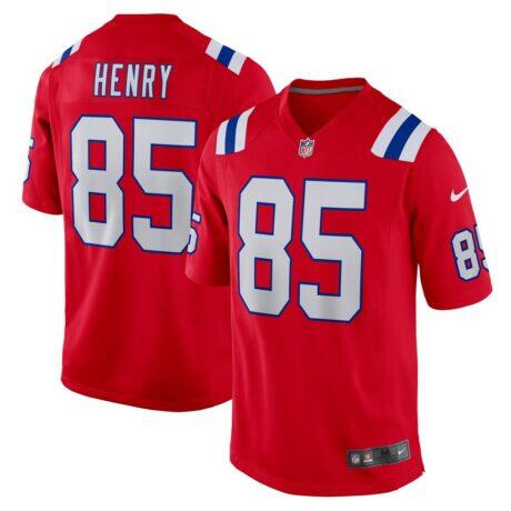 Hunter Henry New England Patriots Nike Game Alternate Jersey - Red - Front View