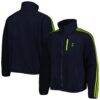 Manchester United adidas Lifestyler Fleece Full-Zip Jacket - Navy - Front View