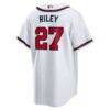 Austin Riley Atlanta Braves Nike Home Replica Player Jersey - White - Side View