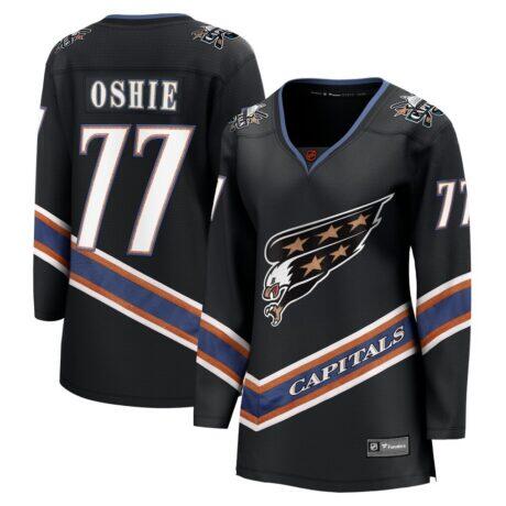 TJ Oshie Washington Capitals Fashion7 Women's Special Edition 2.0 Breakaway Player Jersey - Black - Front View