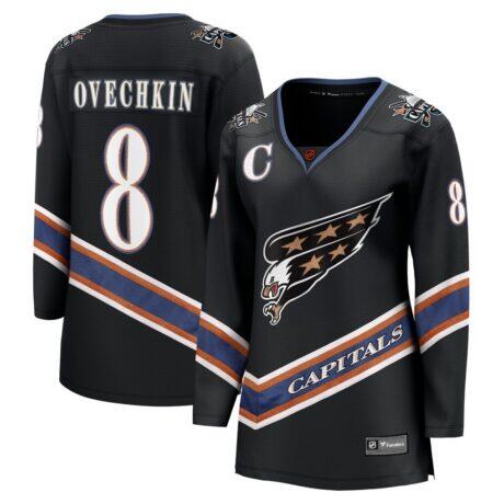 Alexander Ovechkin Washington Capitals Fashion7 Women's Special Edition 2.0 Breakaway Player Jersey - Black - Front View