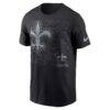 New Orleans Saints Nike RFLCTV T-Shirt - Black - Detail View