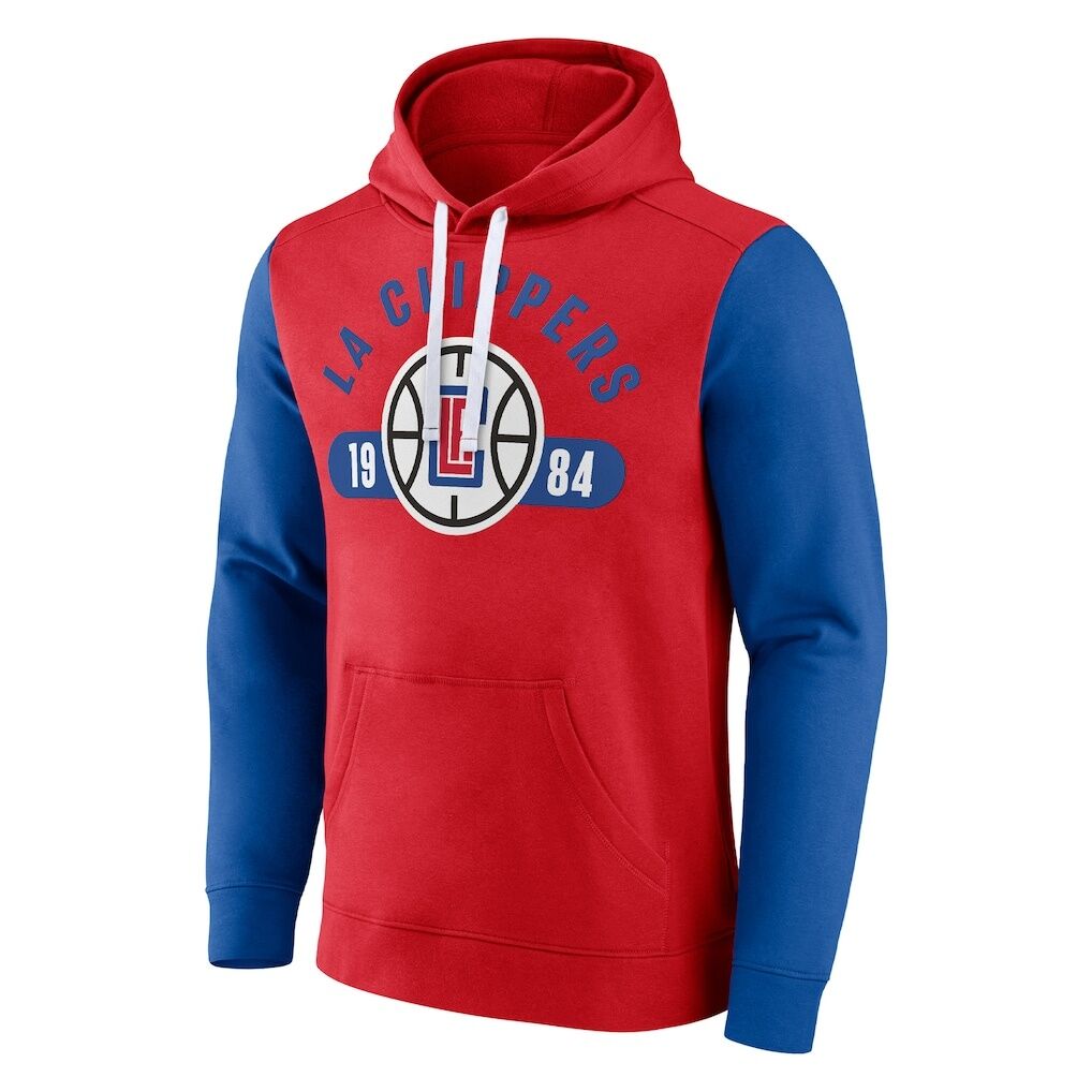 LA Clippers Fashion7 Attack Colorblock Pullover Hoodie – Red/Royal