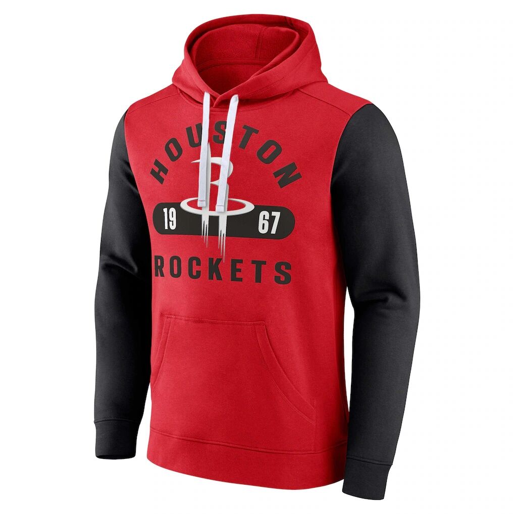 Houston Rockets Fashion7 Attack Colorblock Pullover Hoodie – Red/Black
