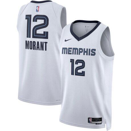 Ja Morant Memphis Grizzlies Nike Unisex Swingman Jersey - White - Front View