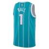 LaMelo Ball Charlotte Hornets Jordan Brand Unisex Swingman Jersey - Teal - Detail View