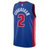 Cade Cunningham Detroit Pistons Nike Unisex Swingman Jersey - Blue - Detail View