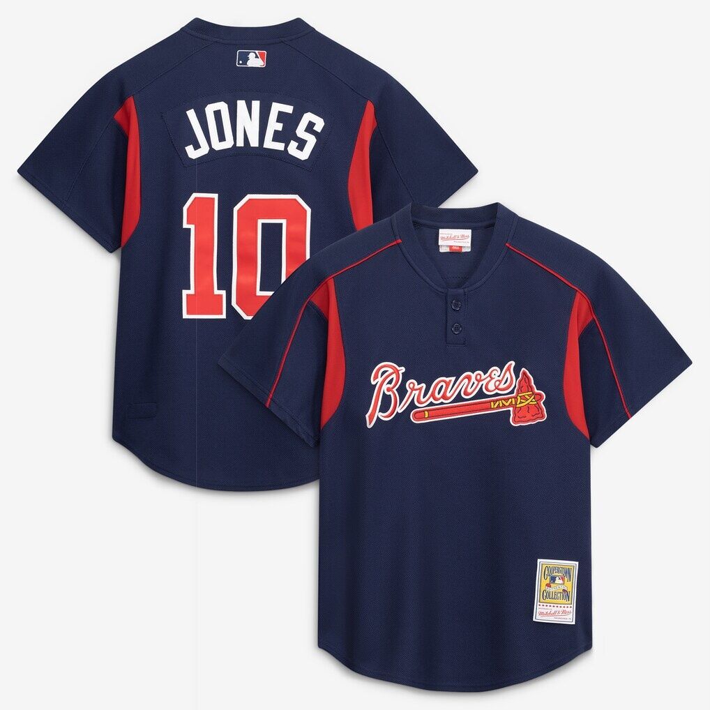 Chipper Jones Atlanta Braves Mitchell & Ness Authentic Batting Practice Jersey