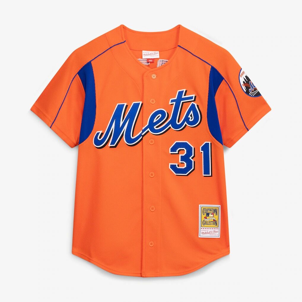 Mike Piazza New York Mets Mitchell & Ness Cooperstown Collection Mesh Batting Practice Button-Up Jersey