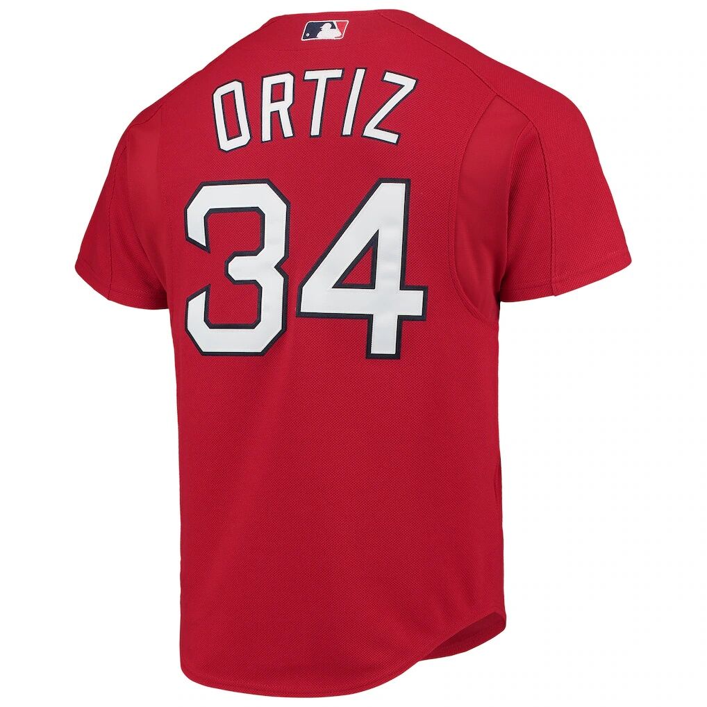 David Ortiz Boston Red Sox Mitchell & Ness Cooperstown Collection Mesh Batting Practice Button-Up Jersey