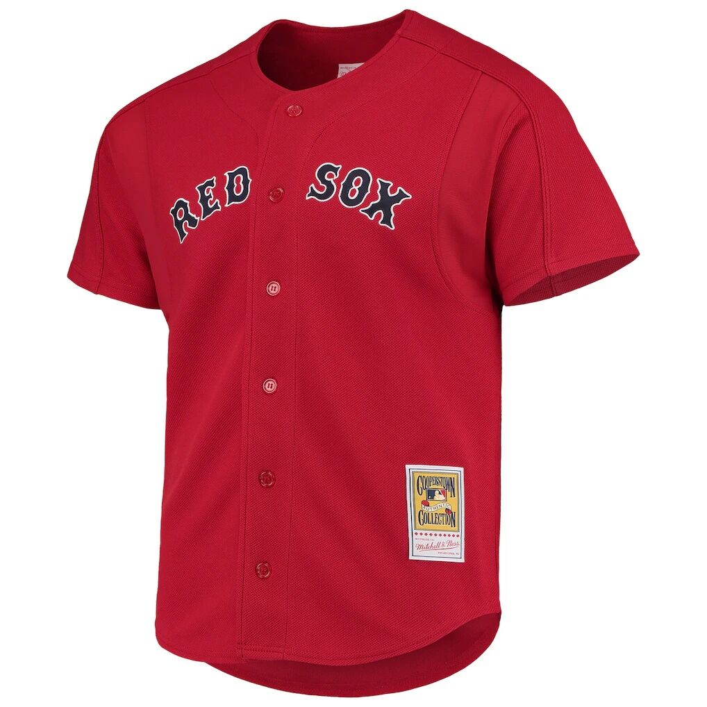 David Ortiz Boston Red Sox Mitchell & Ness Cooperstown Collection Mesh Batting Practice Button-Up Jersey