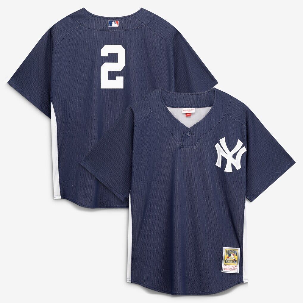 Derek Jeter New York Yankees Mitchell & Ness Authentic Batting Practice Jersey